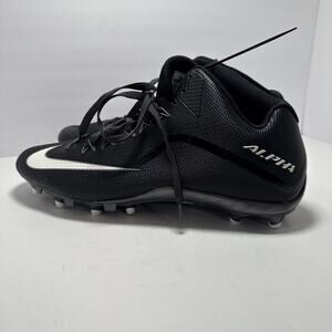 Nike Alpha Menace Pro Mid Football Cleats Mens Size 15 Black White 719927-010
